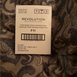 Revolution Makeup Fast Base Stick Foundation F11 x3
